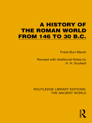 cover image of A History of the Roman World from 146 to 30 B.C.